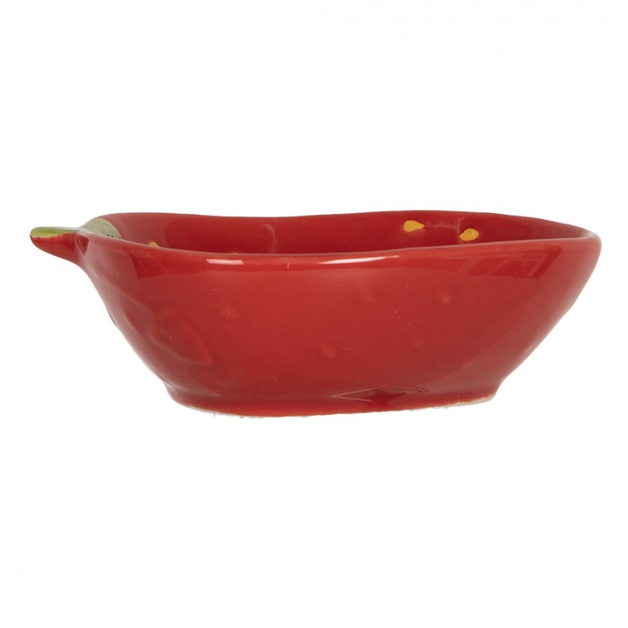 Červená miska ve tvaru jahůdky Strawberries S - 13*11*4 cm / 100 ml Clayre & Eef Červená miska ve tvaru jahůdky Strawberries S - 13*11*4 cm / 100 ml Clayre & Eef