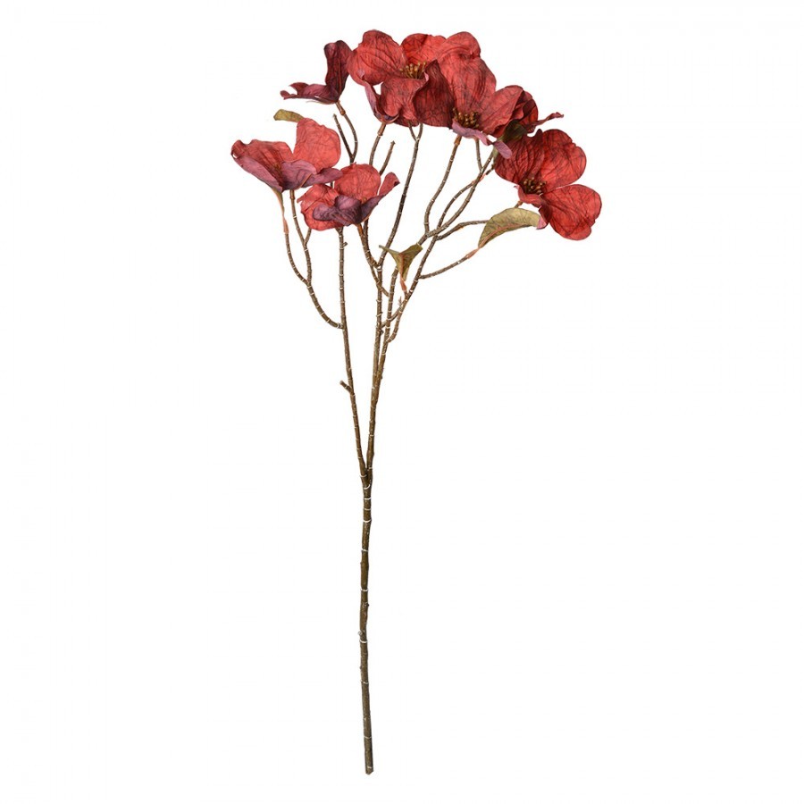 Dekorace umělá květina s červenými květy Chic Red - 12*8*72 cm Clayre & Eef Dekorace umělá květina s červenými květy Chic Red - 12*8*72 cm Clayre & Eef