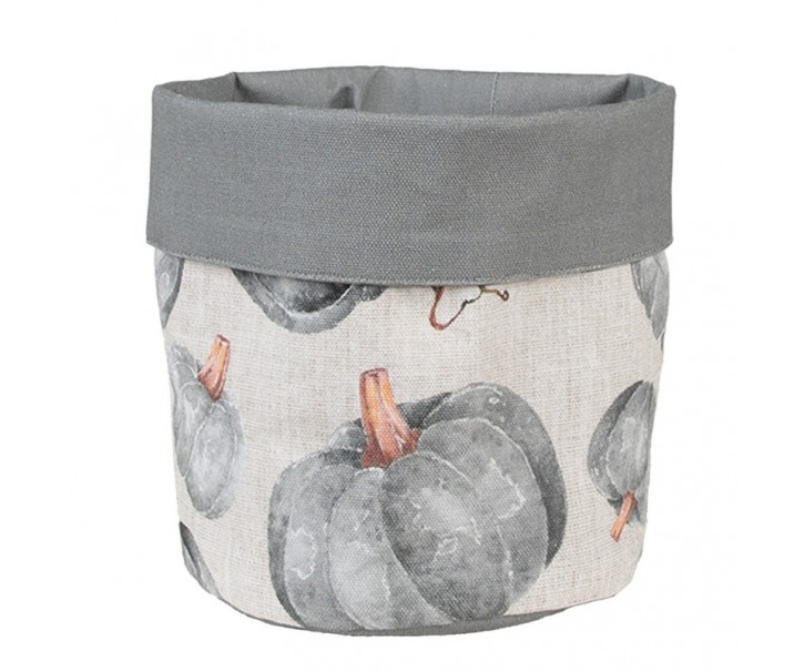 Bavlněný košík na pečivo s dýněmi Country Style Pumpkin - Ø 15*16 cm Clayre & Eef