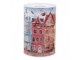 Modrá plechová dóza kasička s domky Amsterdam - Ø 10*15 cm Clayre & Eef