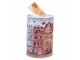 Modrá plechová dóza kasička s domky Amsterdam - Ø 10*15 cm Clayre & Eef