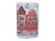 Plechová dóza kasička s domky Amsterdam - Ø 10*15 cm Clayre & Eef