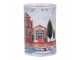 Plechová dóza kasička s domky Amsterdam - Ø 10*15 cm Clayre & Eef