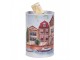Plechová dóza kasička s domky Amsterdam - Ø 10*15 cm Clayre & Eef