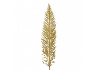 Vánoční zlatá umělá třpytivá dekorace palmový list - 7*1*45 cm