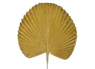 Zlatá vánoční umělá třpytivá dekorace list - 25*1*36 cm