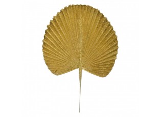 Zlatá vánoční umělá třpytivá dekorace list - 25*1*36 cm