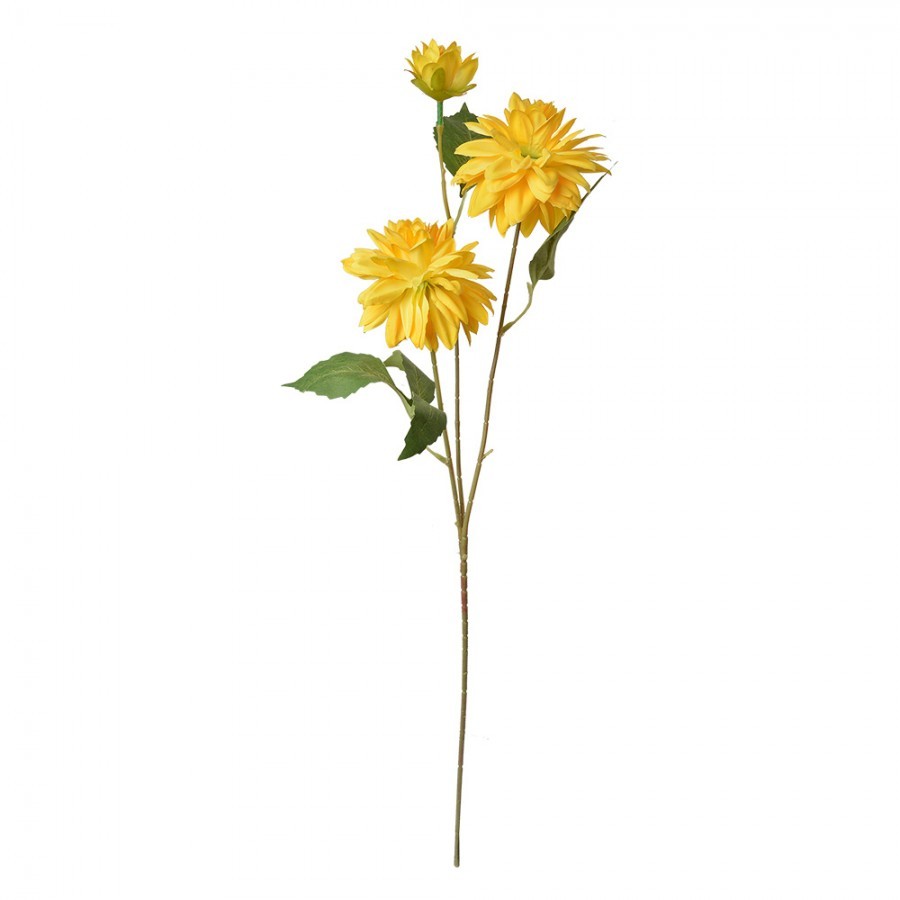 Žlutá umělá dekorace květina jiřina - 17*10*70 cm Clayre & Eef Žlutá umělá dekorace květina jiřina - 17*10*70 cm Clayre & Eef