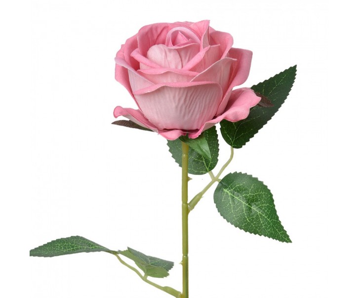 Růžová umělá květina růže Rosea - 8*8*50 cm Clayre & Eef