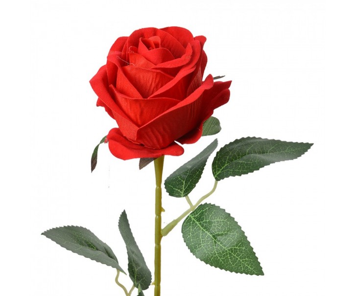 Červená umělá květina růže Rosea - 8*8*50 cm Clayre & Eef
