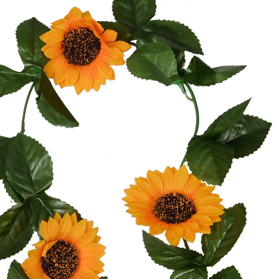 Dekorace umělá girlanda slunečnice Sunflowers - 200*14*5 cm Clayre & Eef Dekorace umělá girlanda slunečnice Sunflowers - 200*14*5 cm Clayre & Eef