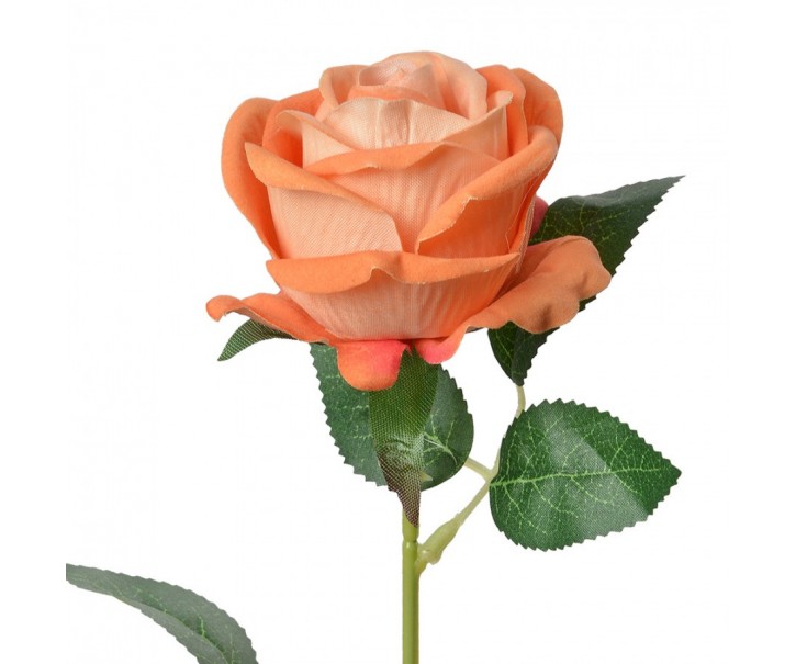 Oranžová umělá květina růže Rosea - 8*8*50 cm Clayre & Eef