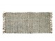 Přírodní jutový koberec s třásněmi a koženými dílky lly - 70*150 cm Chic Antique