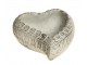 Bílo - zlatý antik cementový květináč ve tvaru srdce Vittel L - 20*17*8 cm Chic Antique