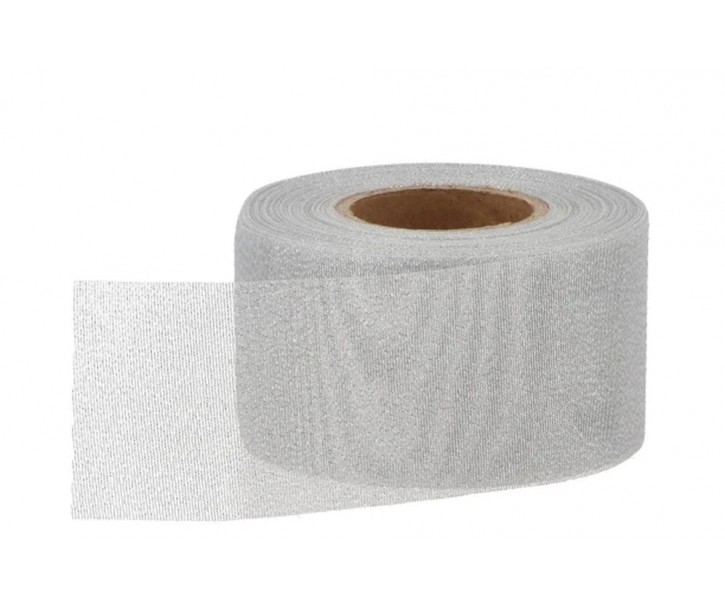 Stříbrná látková stuha Vivant Lucente Ribbon - 50mm x 25m daan kromhout