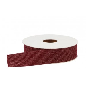 Bordó látková stuha Vivant Corduluxe Ribbon - 25mm x 10m