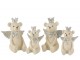 2ks béžová kasička medvěd se stříbrnými křídly Bear Crown - 23*14*18 cm J-Line by Jolipa