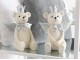2ks béžová kasička medvěd se stříbrnými křídly Bear Crown - 23*14*18 cm J-Line by Jolipa