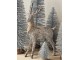 Hnědá dekorace figurka stojící jelen - 24*10*44 cm J-Line by Jolipa