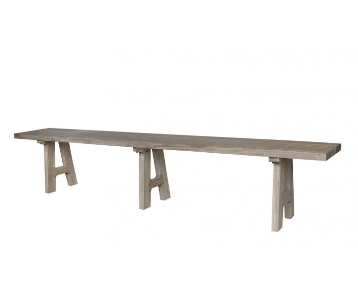 Přírodní lavice z recyklovaného dřeva Marseille - 240*32*45 cm Chic Antique