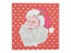 Červené puntíkaté ubrousky Santa Claus - 33*33 cm (20ks) Clayre & Eef