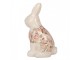 Béžová keramická dekorace králík s růžemi Rosien - 16*12*28 cm Clayre & Eef