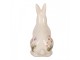 Keramická dekorace králík s lučními květy Flowers of Love M - 13*10*21 cm Clayre & Eef