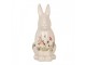 Keramická dekorace králík s lučními květy Flowers of Love L - 16*12*28 cm Clayre & Eef