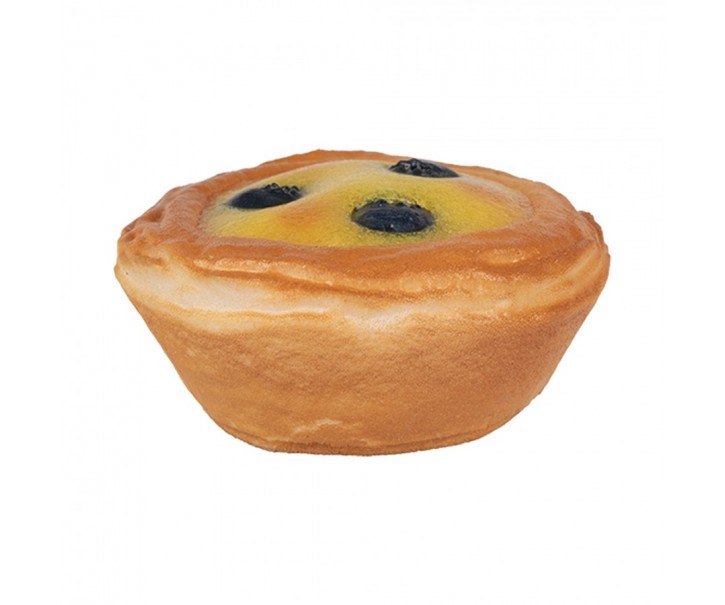 Dekorace umělý pečený dortík s borůvkami Cookie - Ø 8*4 cm Clayre & Eef