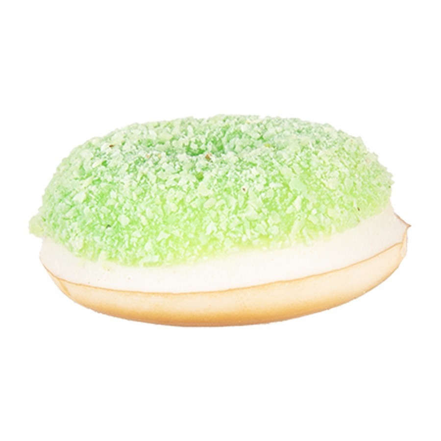 Dekorace umělý zelený donut s posypem Cookie - Ø 6*2 cm