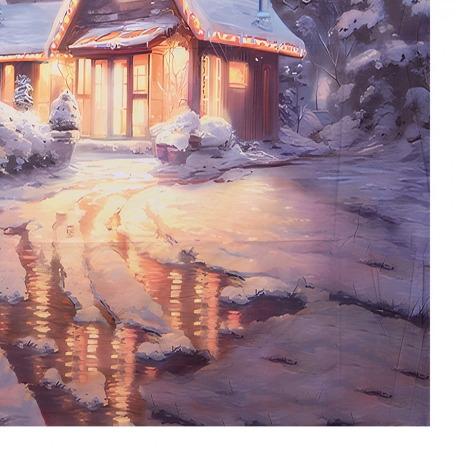 Vánoční látkové pozadí se zimní krajinou Christmas Wall Cloth - 180*1*210 cm Clayre & Eef Vánoční látkové pozadí se zimní krajinou Christmas Wall Cloth - 180*1*210 cm Clayre & Eef