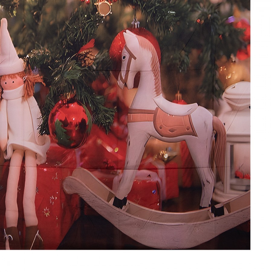 Vánoční látkové pozadí s houpacím koníkem Christmas Wall Cloth - 180*1*210 cm Clayre & Eef Vánoční látkové pozadí s houpacím koníkem Christmas Wall Cloth - 180*1*210 cm Clayre & Eef