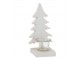 Bílý svícen s dřevěným stromkem Tree White - 10*9*20 cm J-Line by Jolipa