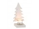 Bílý svícen s dřevěným stromkem Tree White - 10*9*20 cm J-Line by Jolipa
