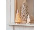 Bílý svícen s dřevěným stromkem Tree White - 10*9*20 cm J-Line by Jolipa