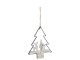 Závěsná dekorace anděl a jelen ve stromku Christmas Tree - 21*5*28 cm J-Line by Jolipa