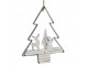 Závěsná dekorace anděl a jelen ve stromku Christmas Tree - 21*5*28 cm J-Line by Jolipa