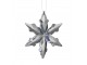 Skleněná závěsná ozdoba hvězda Snowflake - 7*1*8 cm J-Line by Jolipa