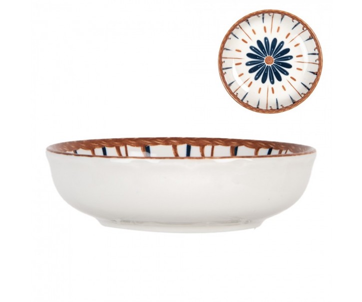 Miska s modrým květem Mibbo - Ø 10*3 cm / 50 ml Clayre & Eef