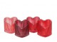 4ks červený mix skleněný svícen srdce Love Hearts - 7*8 cm daan kromhout
