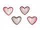 4ks červený mix skleněný svícen srdce Love Hearts - 7*8 cm daan kromhout
