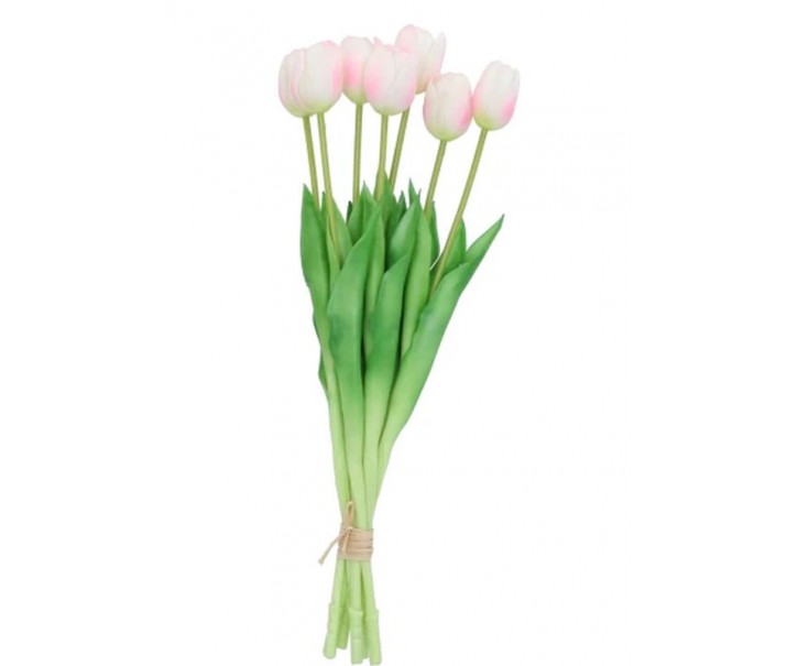 Kytice 7ks růžových realistických tulipánů Tulips - 43cm daan kromhout