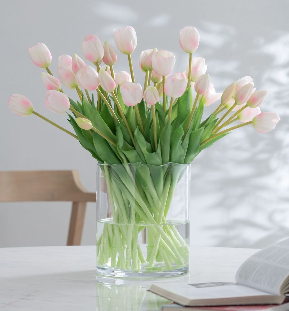 Kytice 7ks světle růžových realistických tulipánů Tulips - 45cm J-Line by Jolipa Kytice 7ks světle růžových realistických tulipánů Tulips - 45cm J-Line by Jolipa