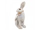 Dekorace béžový sedící králík s mašlí Rabbit Bow - 14*10*26 cm Clayre & Eef