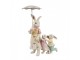 Dekorace králičí rodinka s deštníkem - 16*9*22 cm Clayre & Eef