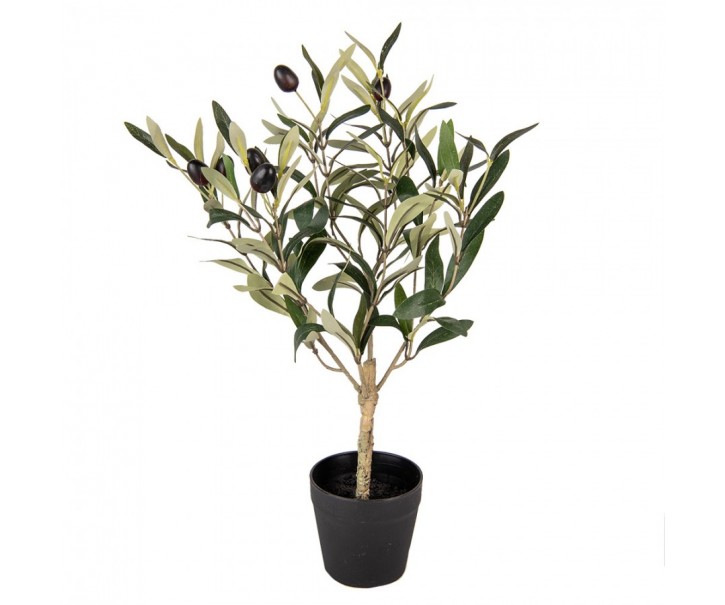 Dekorace umělý olivovník s olivami - 15*15*50 cm Clayre & Eef