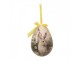 2ks dekorace závěsné vajíčko s králíčky Spring Egg - Ø 11*15 cm Clayre & Eef