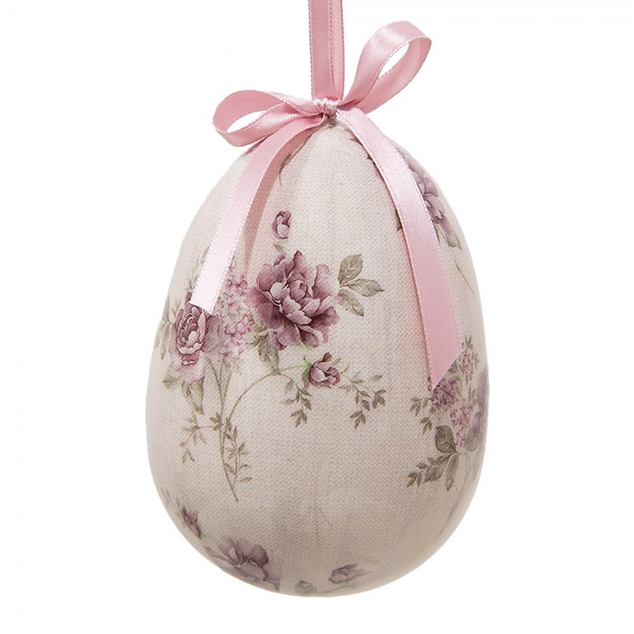 2ks dekorace vajíčko s růžemi Rose Spring Egg - Ø 9*12 cm Clayre & Eef 2ks dekorace vajíčko s růžemi Rose Spring Egg - Ø 9*12 cm Clayre & Eef