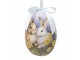 6ks dekorace závěsné vajíčko s králíčky Spring Egg - Ø 7*10 cm Clayre & Eef