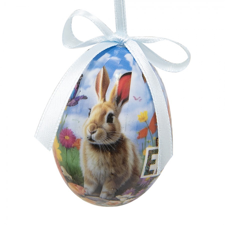 12ks dekorace závěsné vajíčko s králíčky Spring Egg - Ø 4*5 cm Clayre & Eef 12ks dekorace závěsné vajíčko s králíčky Spring Egg - Ø 4*5 cm Clayre & Eef